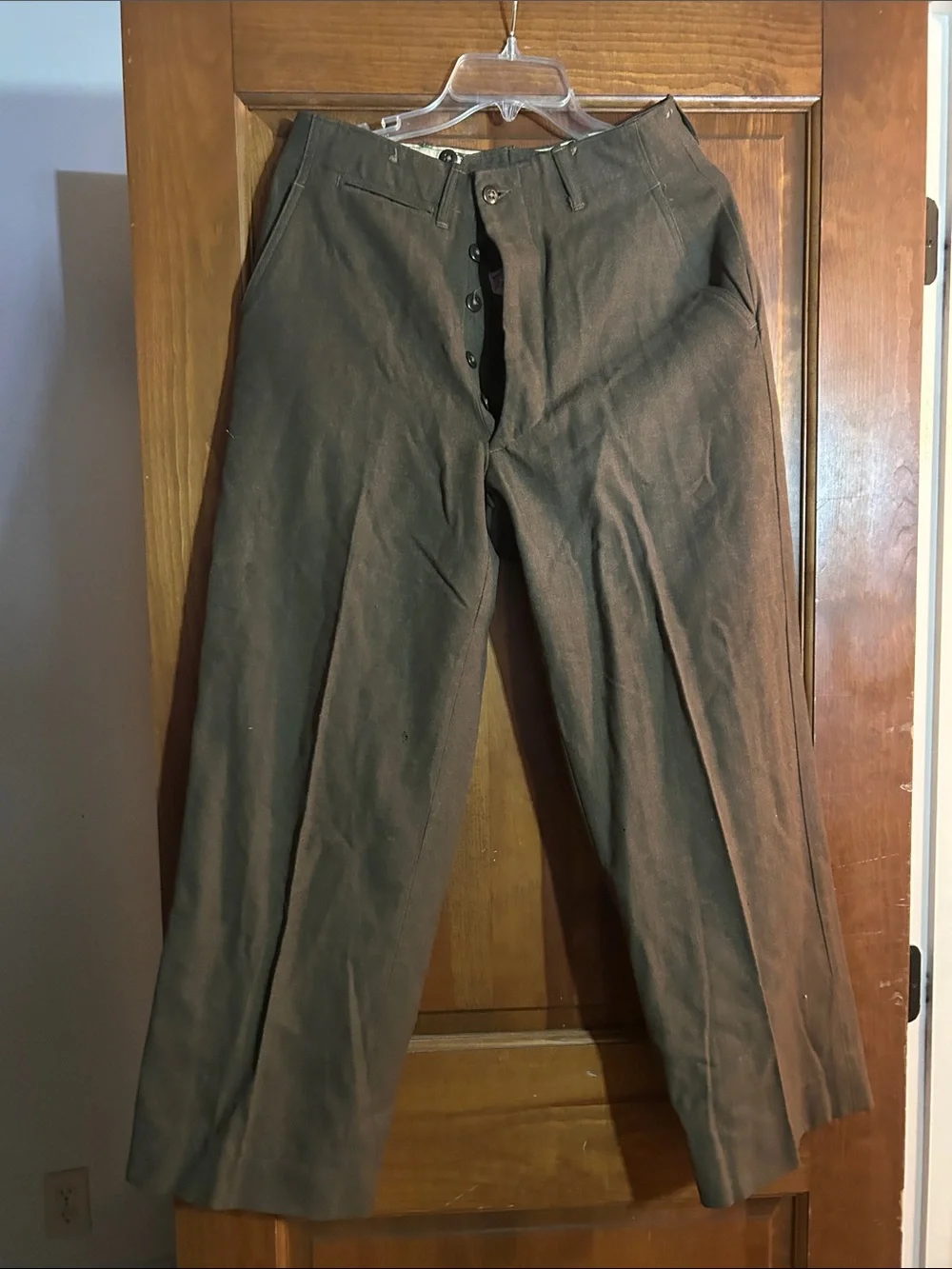 Vintage authentic men's army pants probably circa 1905s? Size 30 waist 29 wool